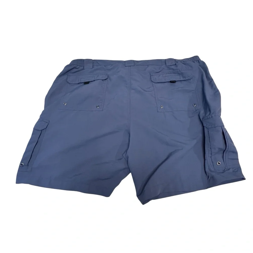 Bass Pro Shops Blue Cargo Shorts with Elastic Waistband waist‎ 48